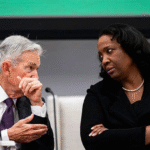 Lisa Cook speaking at a Federal Reserve event about economic growth.