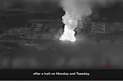 Gas pipeline valves in Ukraine shut down after the country ends its decades-long transit deal with Russia in January 2024.